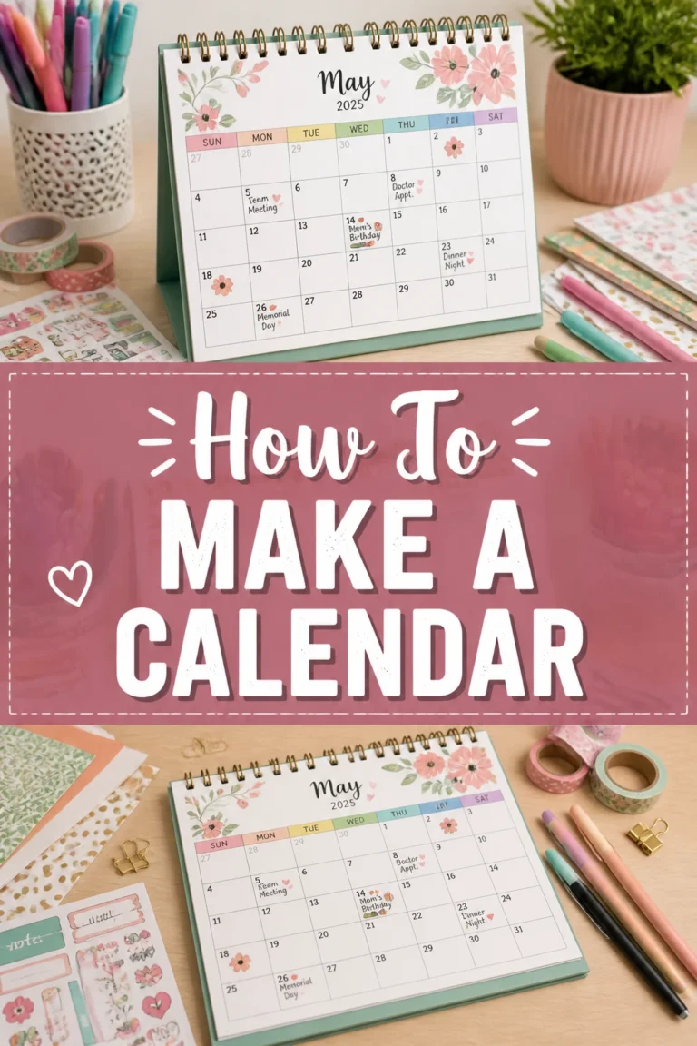 🗓️ How To Make A Calendar