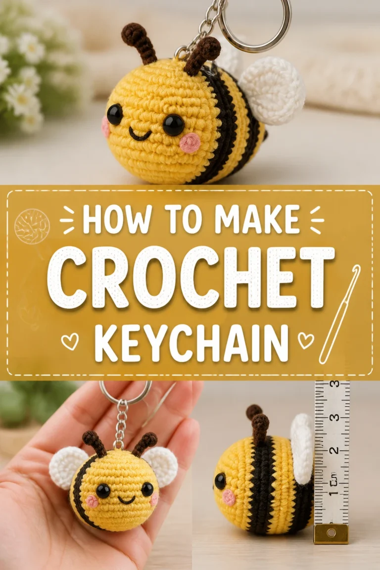 🧶 How To Make Crochet Keychain