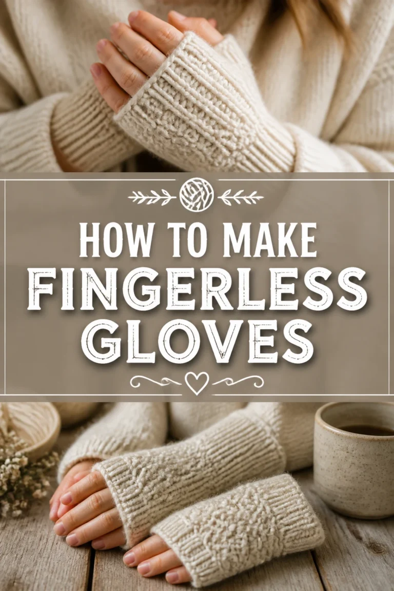 🧤 How To Make Fingerless Gloves