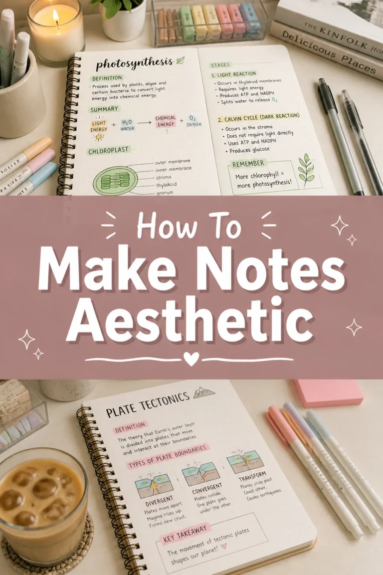 ✨ How To Make Notes Aesthetic