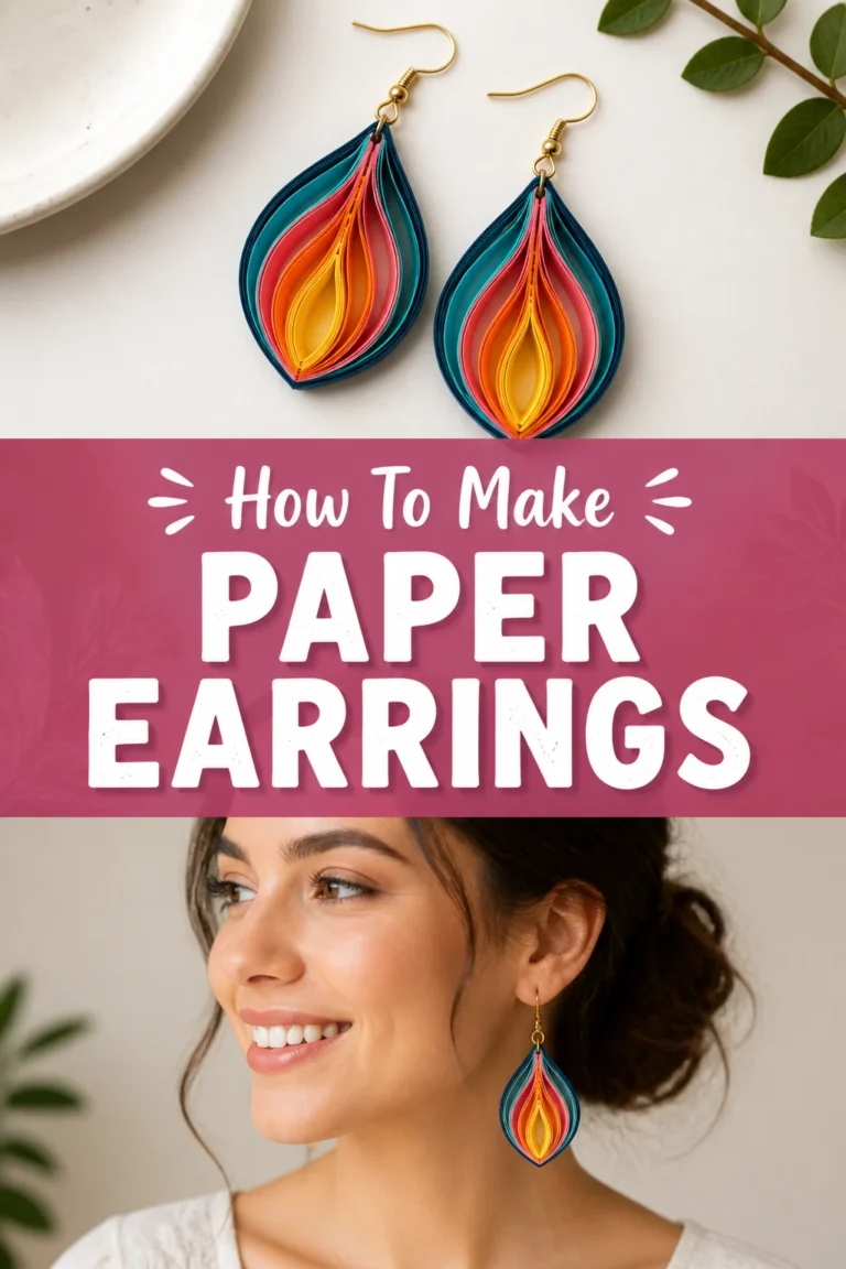 🎨 How To Make Paper Earrings